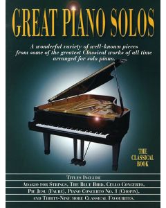  GREAT PIANO SOLOS CLASSICAL BOOK 