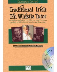  TRADITIONAL IRISH TIN WHISTLE TUTOR +CD COTTER 