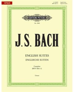  BACH ENGLISH SUITES BWV806-811 PIANO PETERS URTEXT 