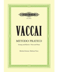 VACCAI METODO PRATICO MEDIUM VOICE+PIANO PETERS 