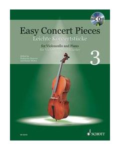  EASY CONCERT PIECES 3 CELLO + PIANO + CD 