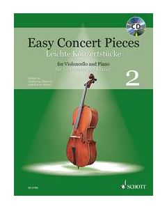  EASY CONCERT PIECES 2 CELLO + PIANO + CD 