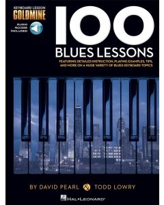  100 BLUES LESSONS+ONLINE AUDIO KEYBOARD LESSON GOLDMINE 