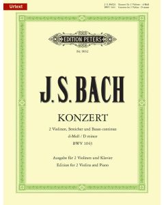  BACH CONCERTO D MINOR 2VIOLIN+PIANO BWV1043 