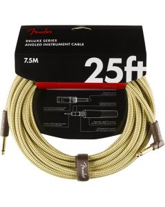 FENDER 25' Deluxe Angl. Instr cable tweed 