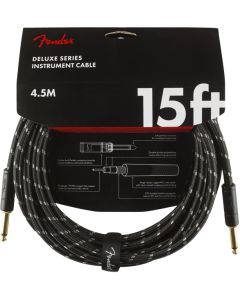 FENDER 15' Deluxe Instr cable black tweed 