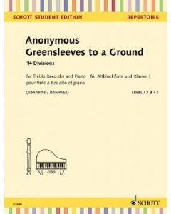  GREENSLEEVES TO A GROUND TREBLE RECORDER+PIANO 