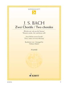  BACH TWO CHORALES  BWV 140 + 147 PIANO SCHOTT 