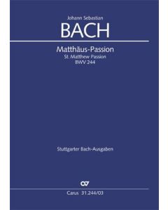  BACH MATTHÄUS-PASSION VOCAL SCORE CARUS 