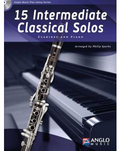  15 INTERMEDIATE CLASSICAL SOLOS +CD CLARINET AND PIANO 