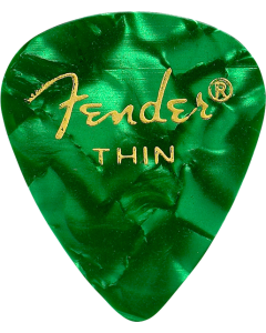 Fender Plektrapussi 351 Thin, Green Moto 