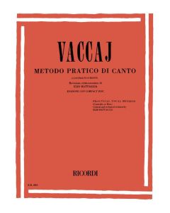  VACCAI METODO PRATICO +CD LOW VOICE+PIANO RICORDI 