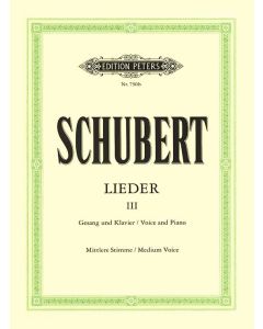 SCHUBERT LIEDER 3 MEDIUM VOICE+PIANO PETERS 