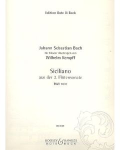  BACH SICILIANO BWV 1031 PIANO KEMPFF 