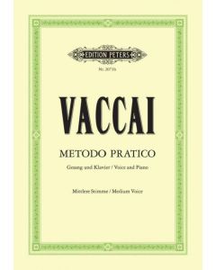  VACCAI METODO PRATICO +CD MEDIUM VOICE+PIANO PETERS 