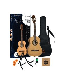 Ortega Picker's Pack, klassinen kitarapaketti, 3/4-koko 
