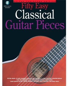  FIFTY EASY CLASSICAL PIECES GUITAR TAB +ONLINE AUDIO HL14011329 
