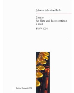  BACH SONATA E-MINOR BWV 1034 FLUTE+PIANO BREITKOPF 