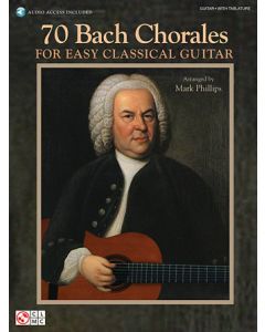  70 BACH CHORALES +ONLINE AUDIO EASY CLASSICAL GUITAR 