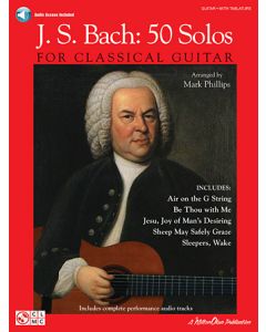  BACH 50 SOLOS FOR CLASSICAL GUITAR CHERRY LANE TAB 