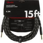 Fender 15' Deluxe Instr cable black tweed 